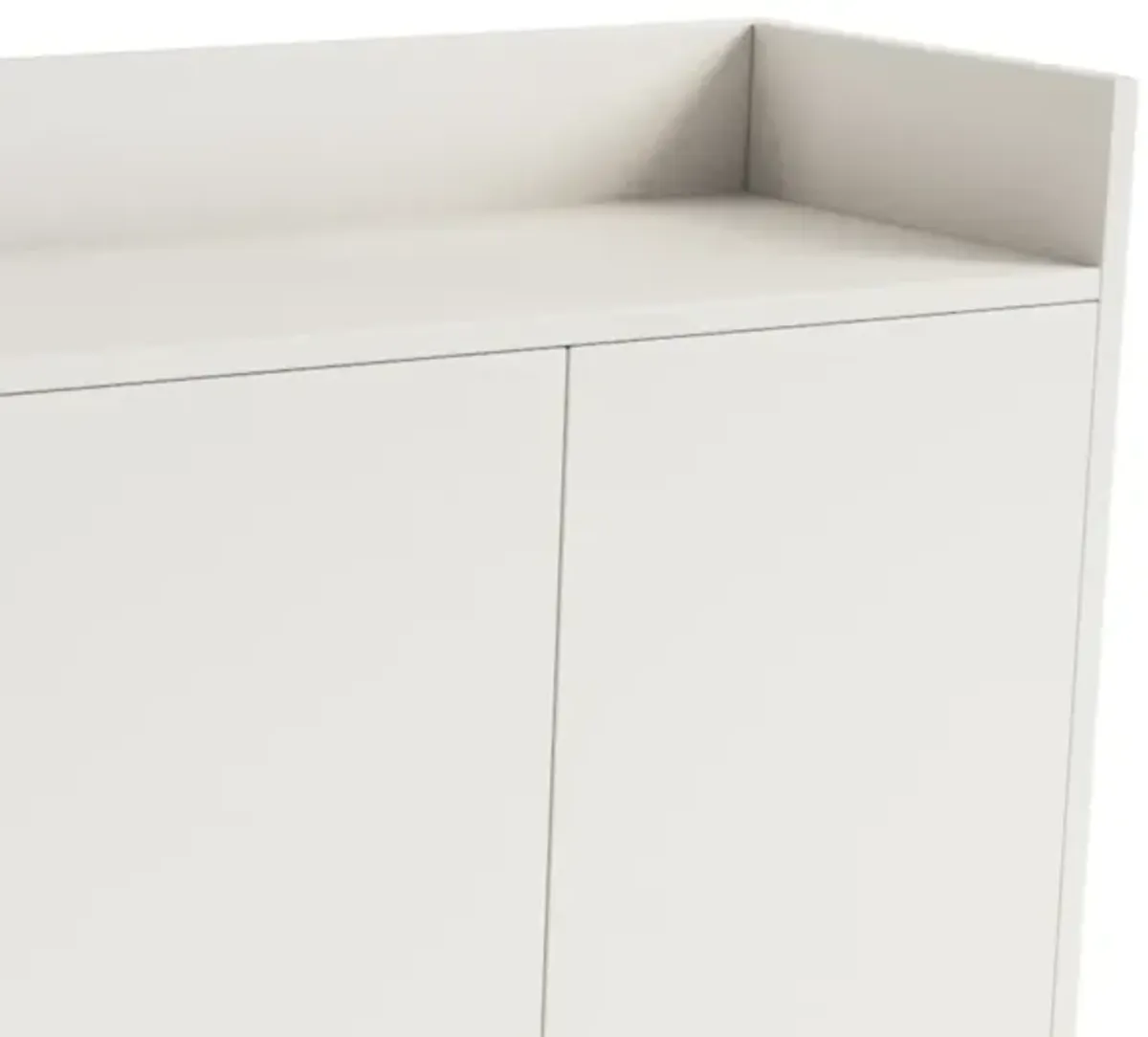 Stylish And Functional 4-Door Storage Cabinet With Square Metal Legs And Particle Board