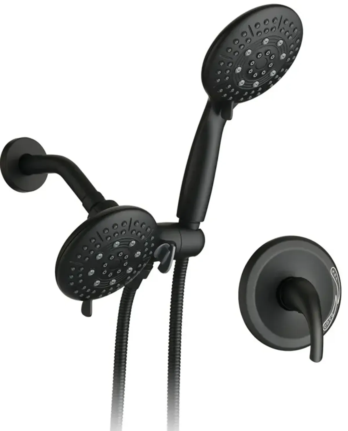7 Function Rain Shower Head with Handheld - Valve Included
