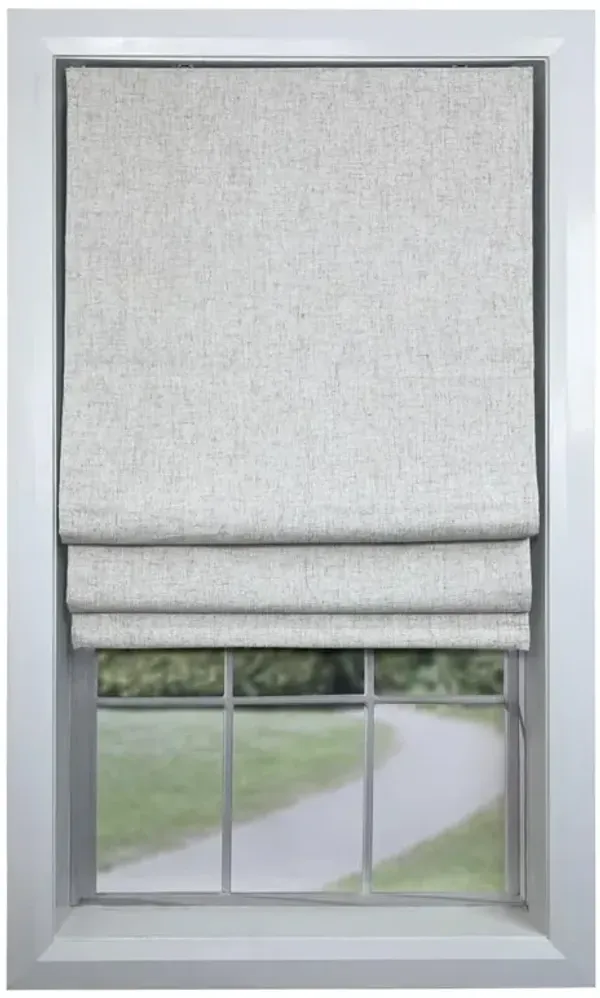 Versailles Augustus Cordless Roman Blackout Shades For Windows Insides/Outside Mount 31" x 63" Linen