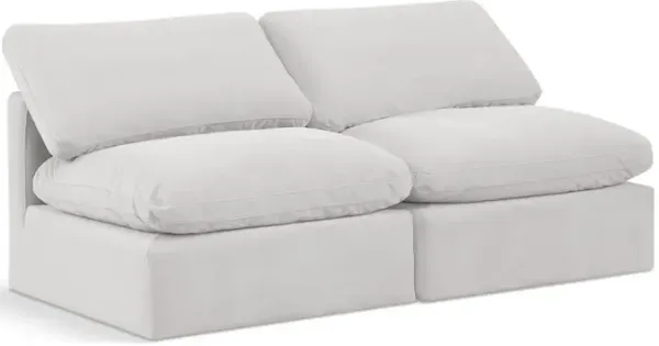 Meridian Furniture Indulge Cream Velvet Modular Sofa