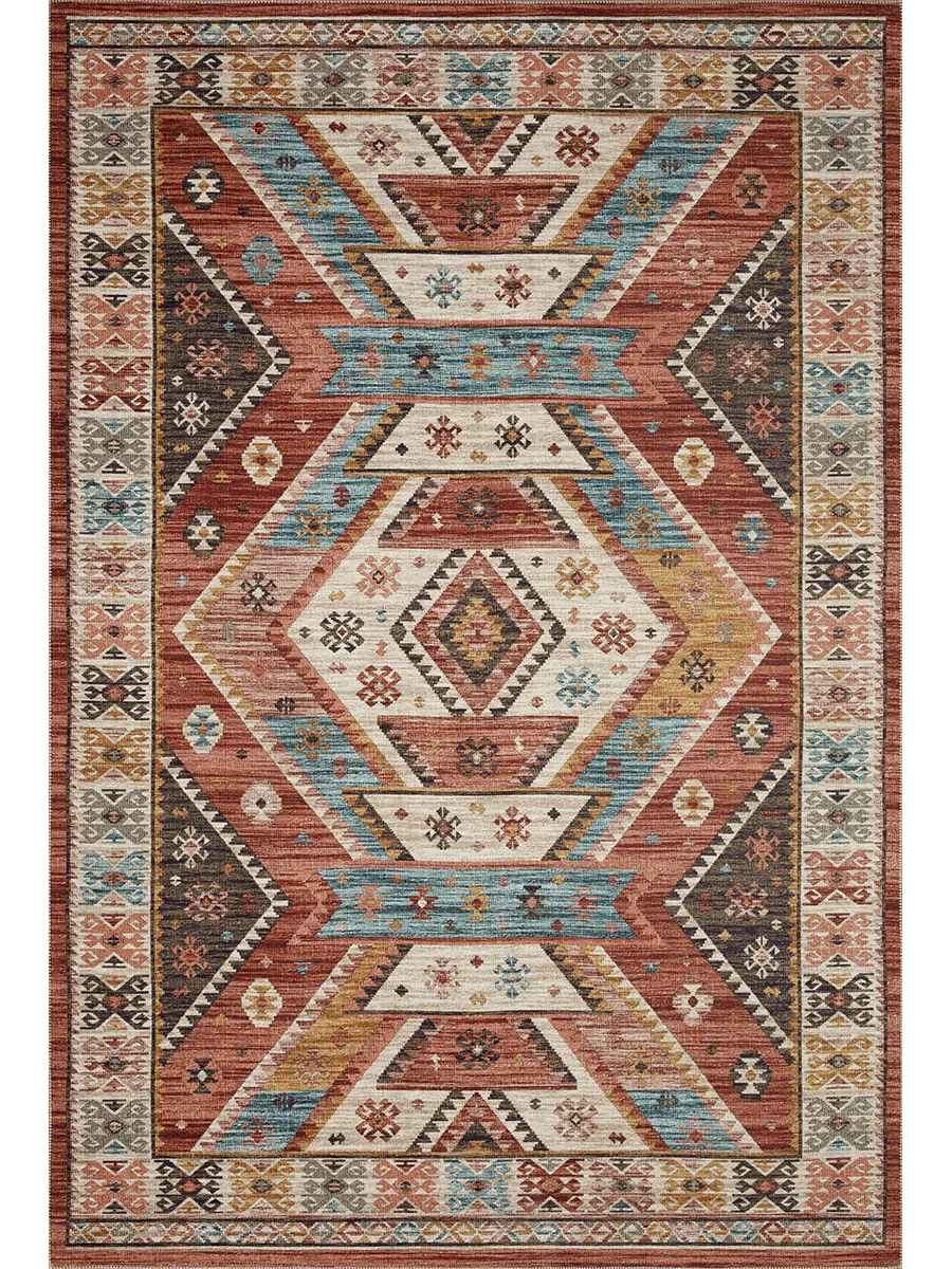 Zion ZIO05 Red/Multi 8'6" x 11'6" Rug