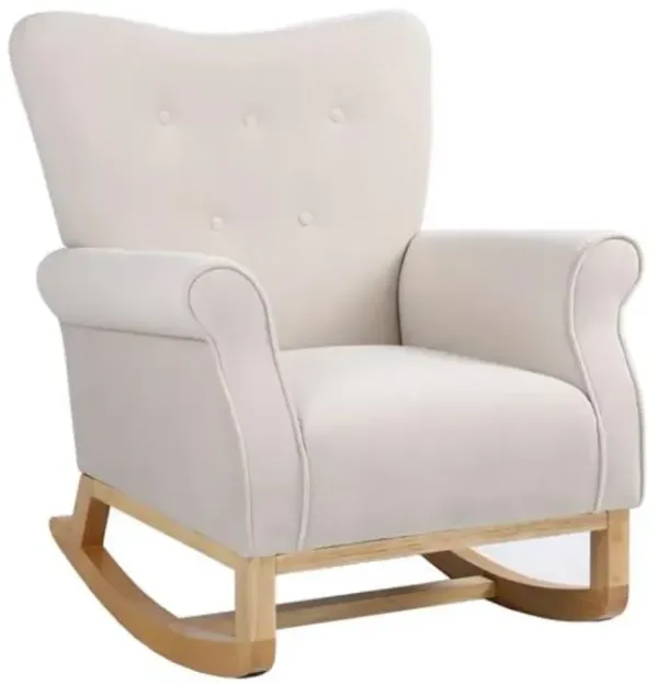 Baby Room Rocking Chair High Back Nursery Chair for Comfort & Relaxation