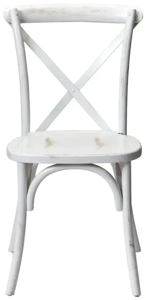 Commerical Seating Products White Wash Crossback Dining Chairs
