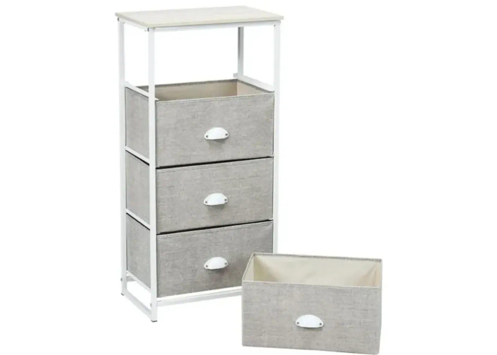 Hivvago Chest Storage Tower Side Table Display Storage with 4 Drawers