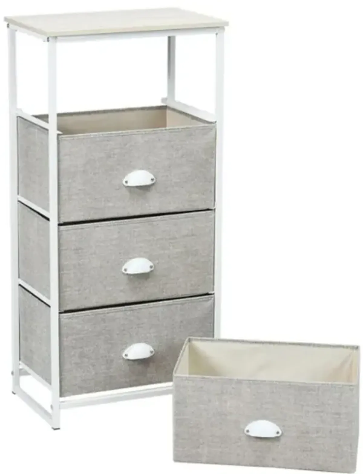 Hivvago Chest Storage Tower Side Table Display Storage with 4 Drawers