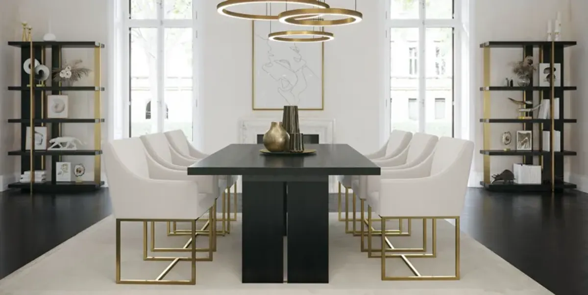 Modern Dark Smoke Dining Table