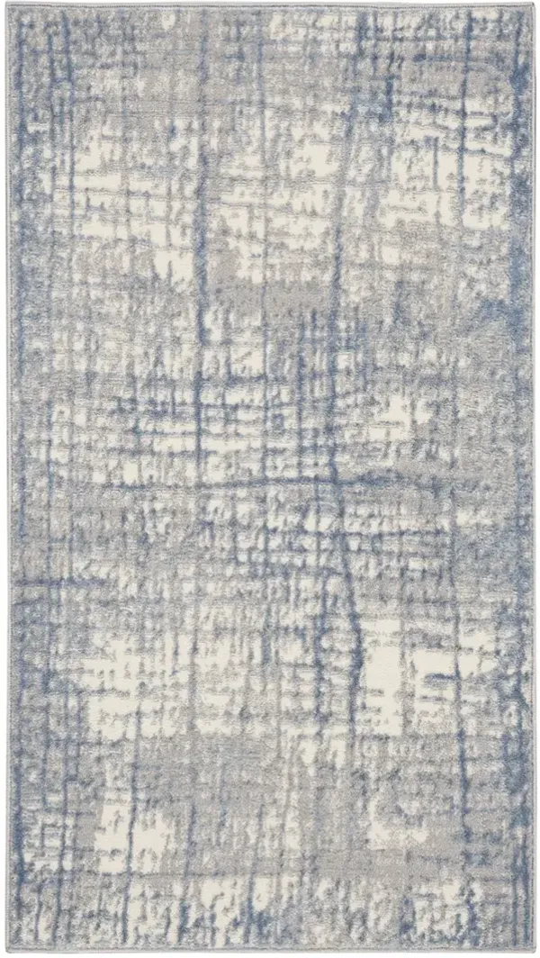 CK950 Rush CK950 Ivory/Blue 2'2" x 3'9" Rug