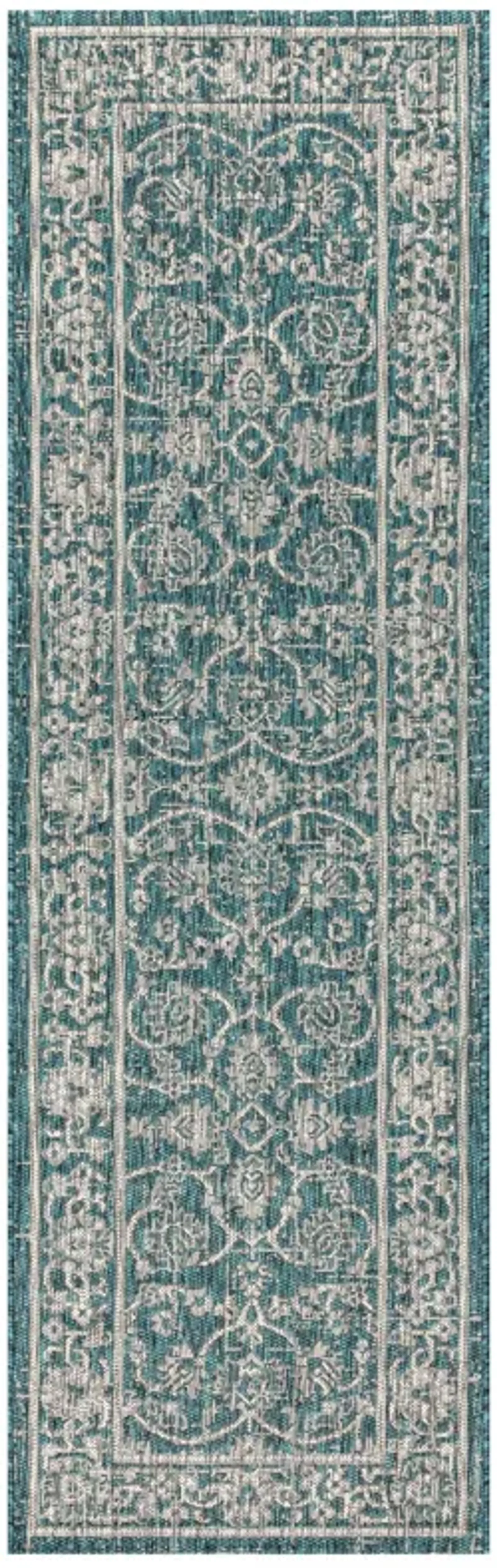 Palazzo Vine and Border Textured Weave Indoor/Outdoor Area Rug