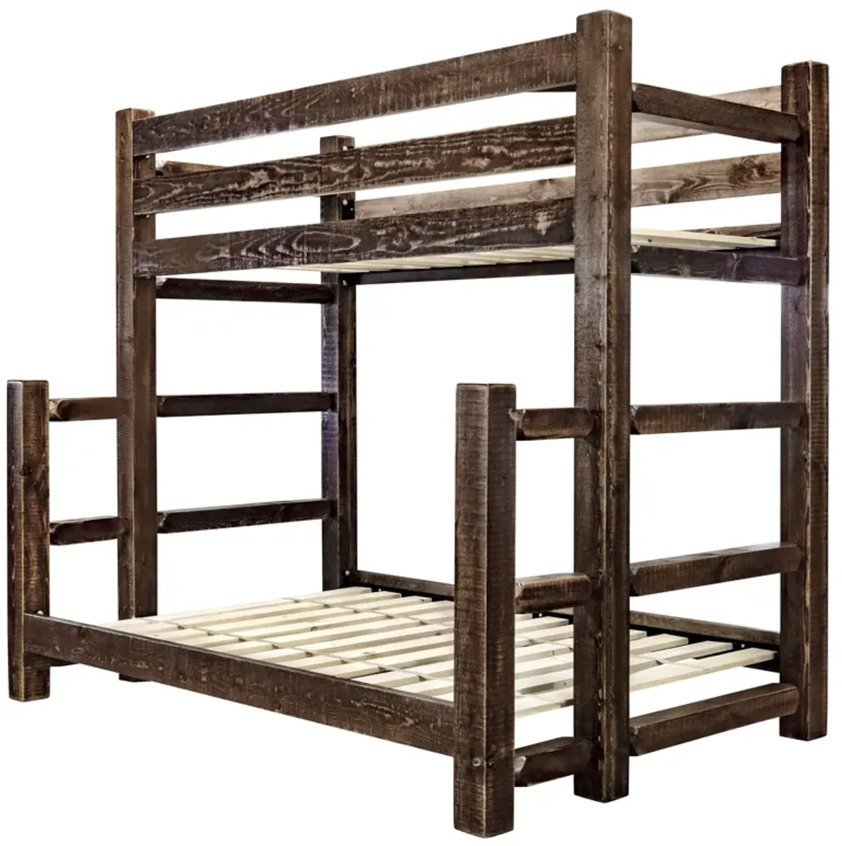 Homestead Collection Twin over Full Bunk Bed, Stain & Clear Lacquer Finish