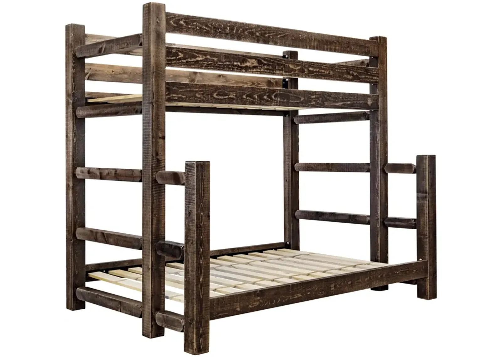 Homestead Collection Twin over Full Bunk Bed, Stain & Clear Lacquer Finish