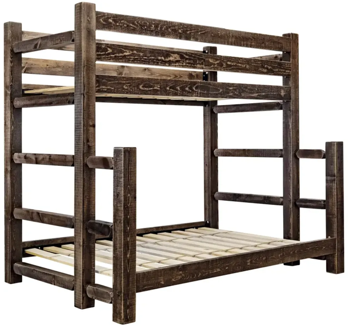 Homestead Collection Twin over Full Bunk Bed, Stain & Clear Lacquer Finish