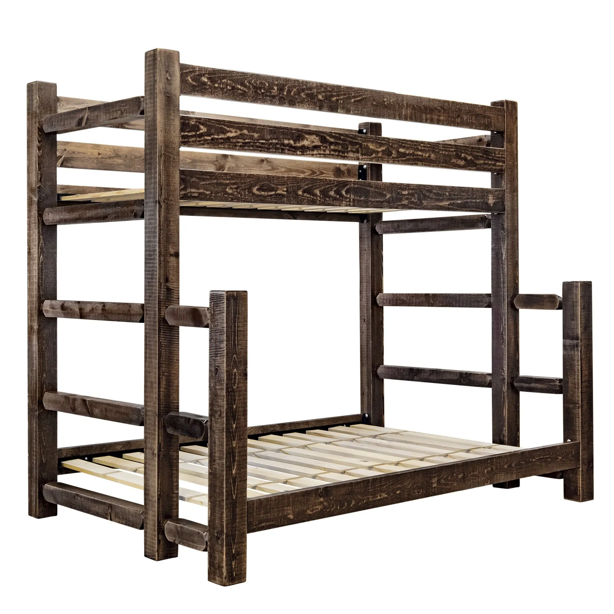 Homestead Collection Twin over Full Bunk Bed, Stain & Clear Lacquer Finish