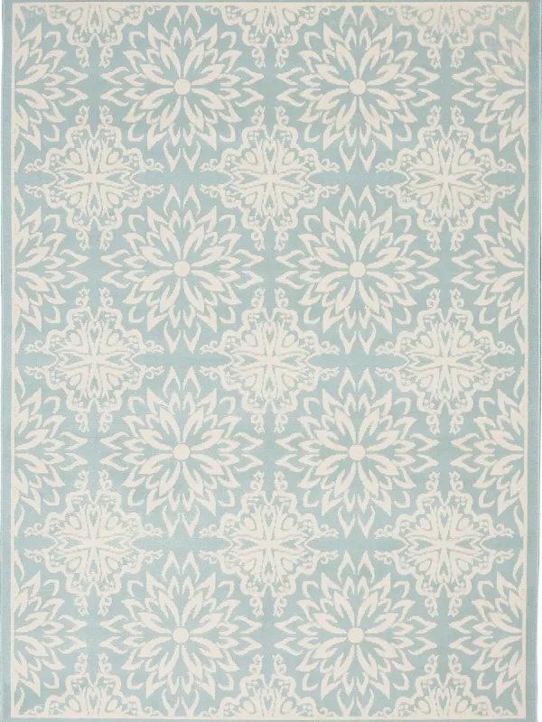 Jubilant JUB06 Ivory/Green 6' x 9' Rug
