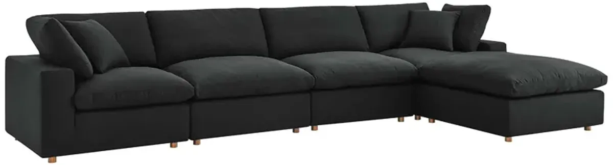 Commix Down Filled Overstuffed 5 Piece Sectional Sofa Set