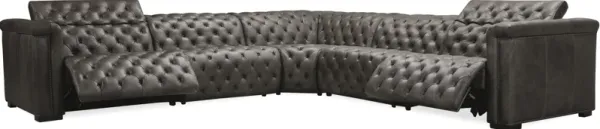 Savion Grandier 5 pc Sectional w/2 Power Recline Power Headrest