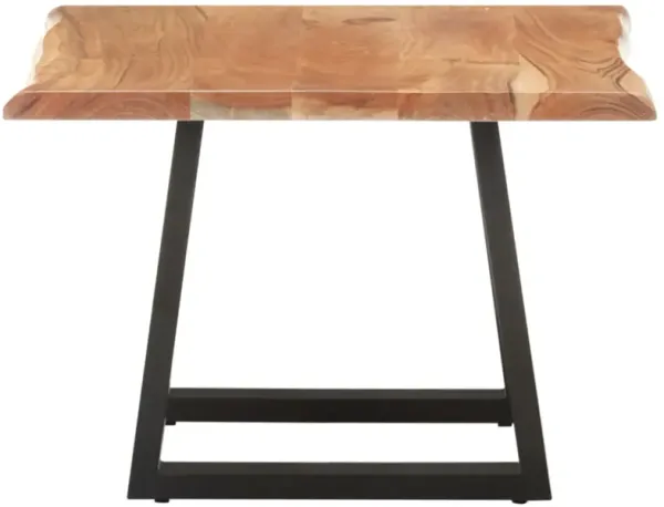 vidaXL Coffee Table with Live Edges 23.6"x23.6"x15.7" Solid Acacia Wood