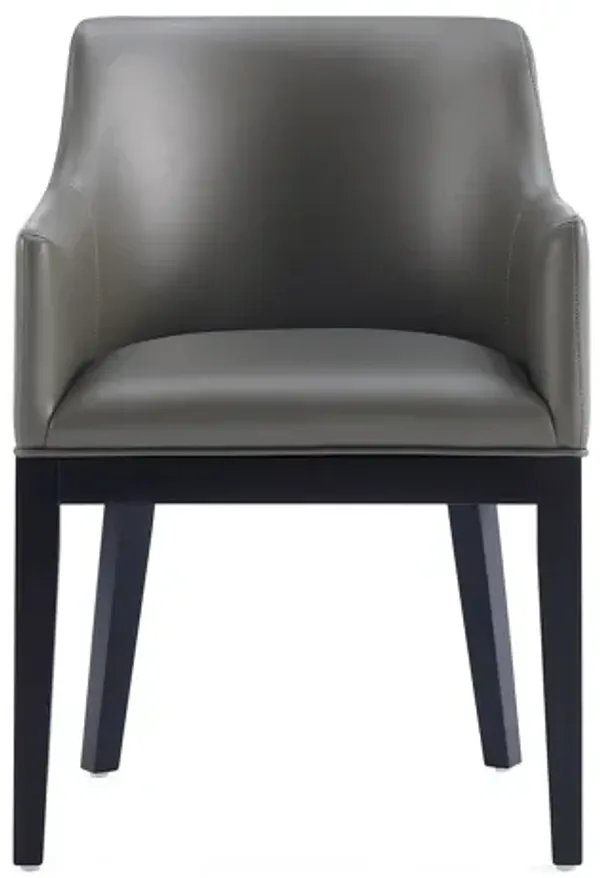 Gansevoort Dark Gray Dining Arm Chairs (Set of 2)