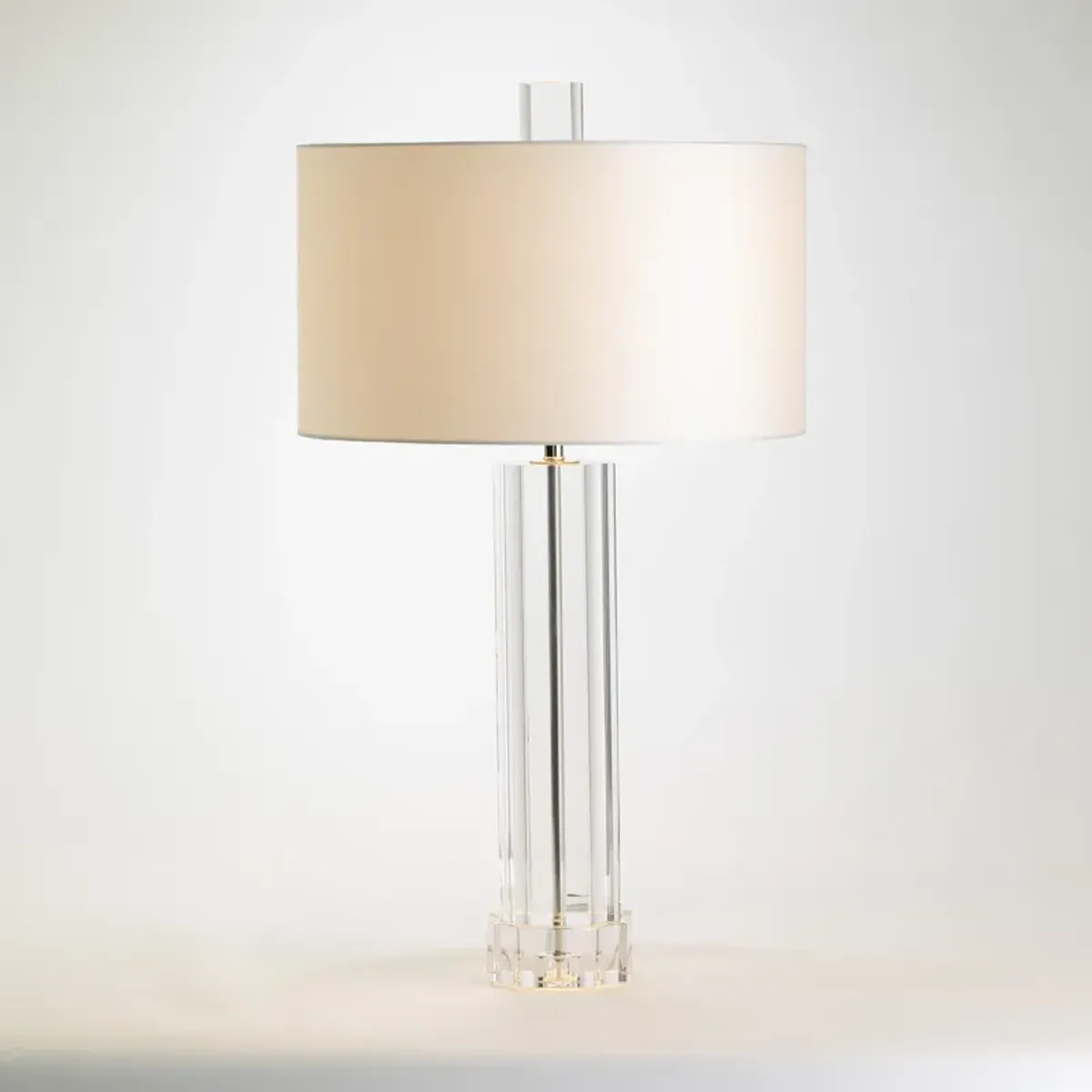 Fluted Crystal Column Table Lamp