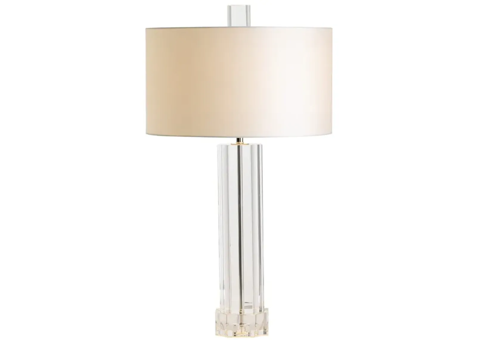 Fluted Crystal Column Table Lamp