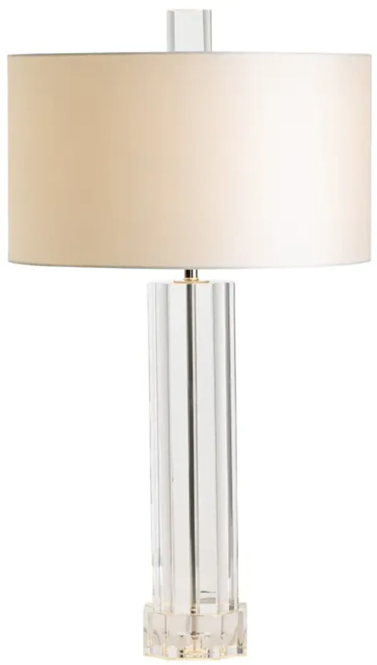 Fluted Crystal Column Table Lamp