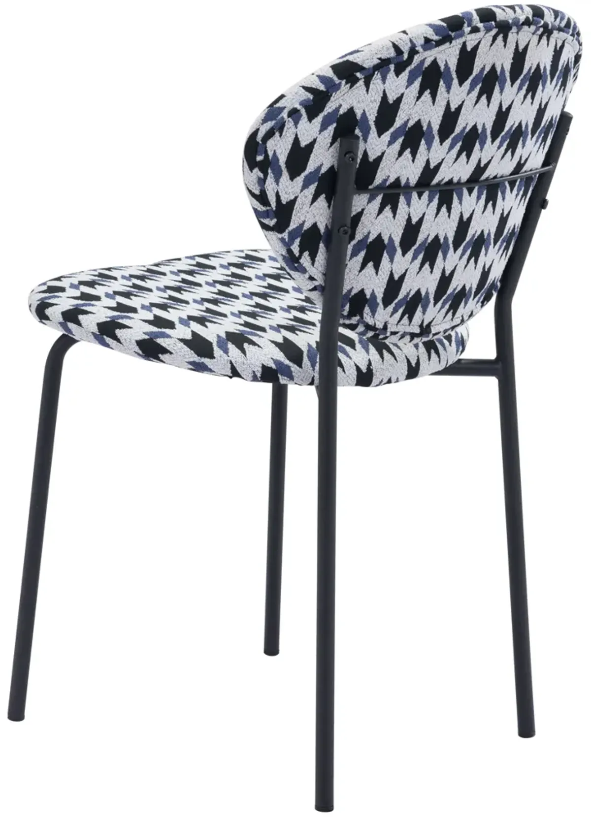 Clyde Dining Chair (Set of 2) Geometric Print & Black