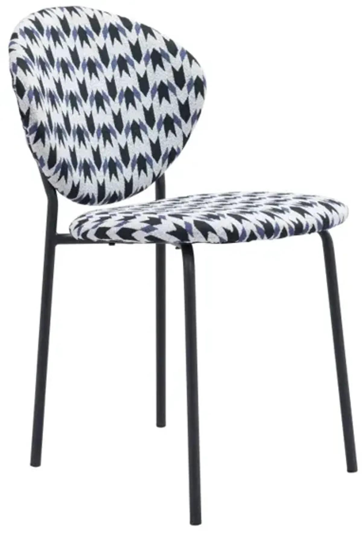 Clyde Dining Chair (Set of 2) Geometric Print & Black