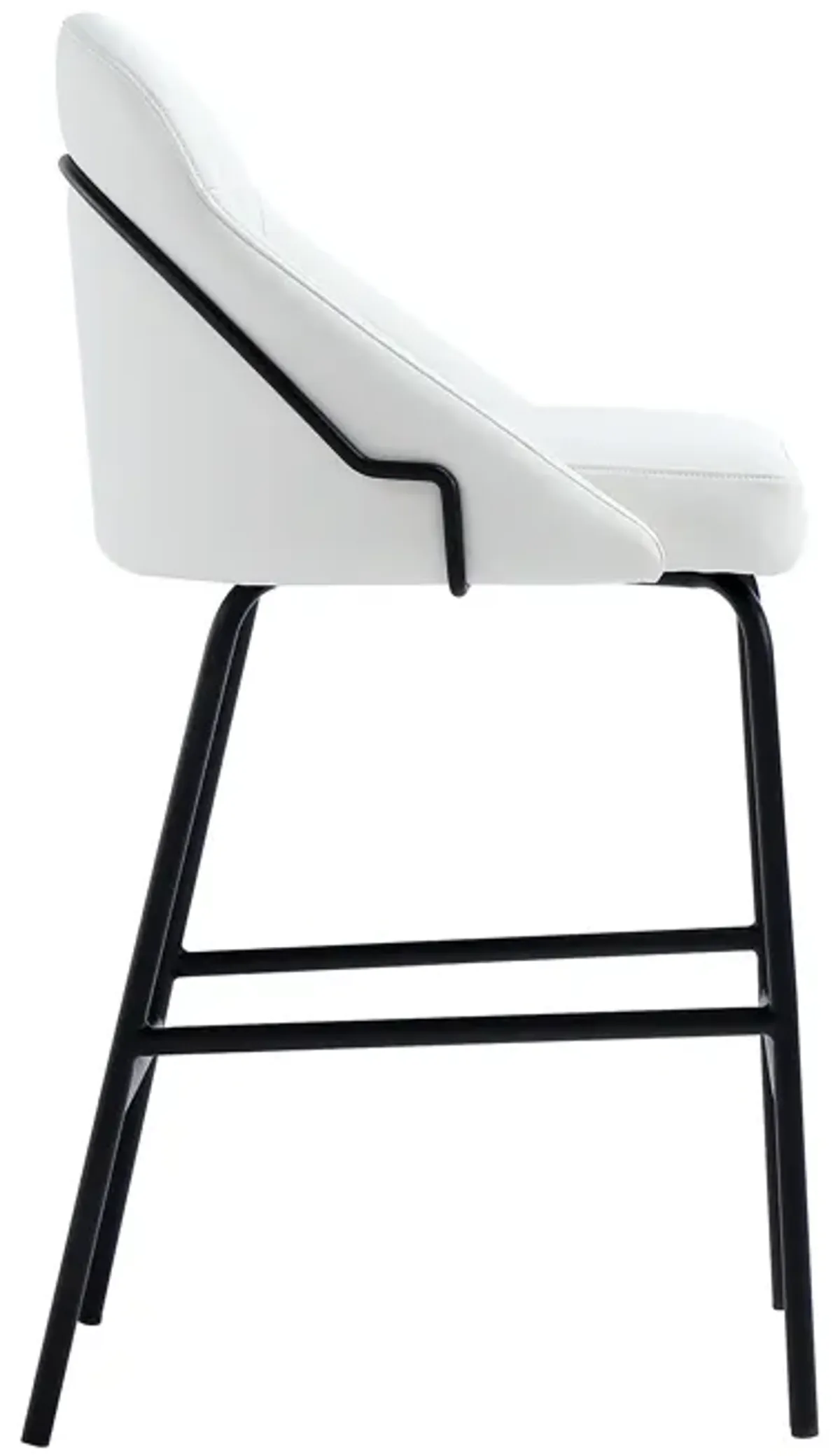 Gracie Counter Stools in White and Black (Set of 3)