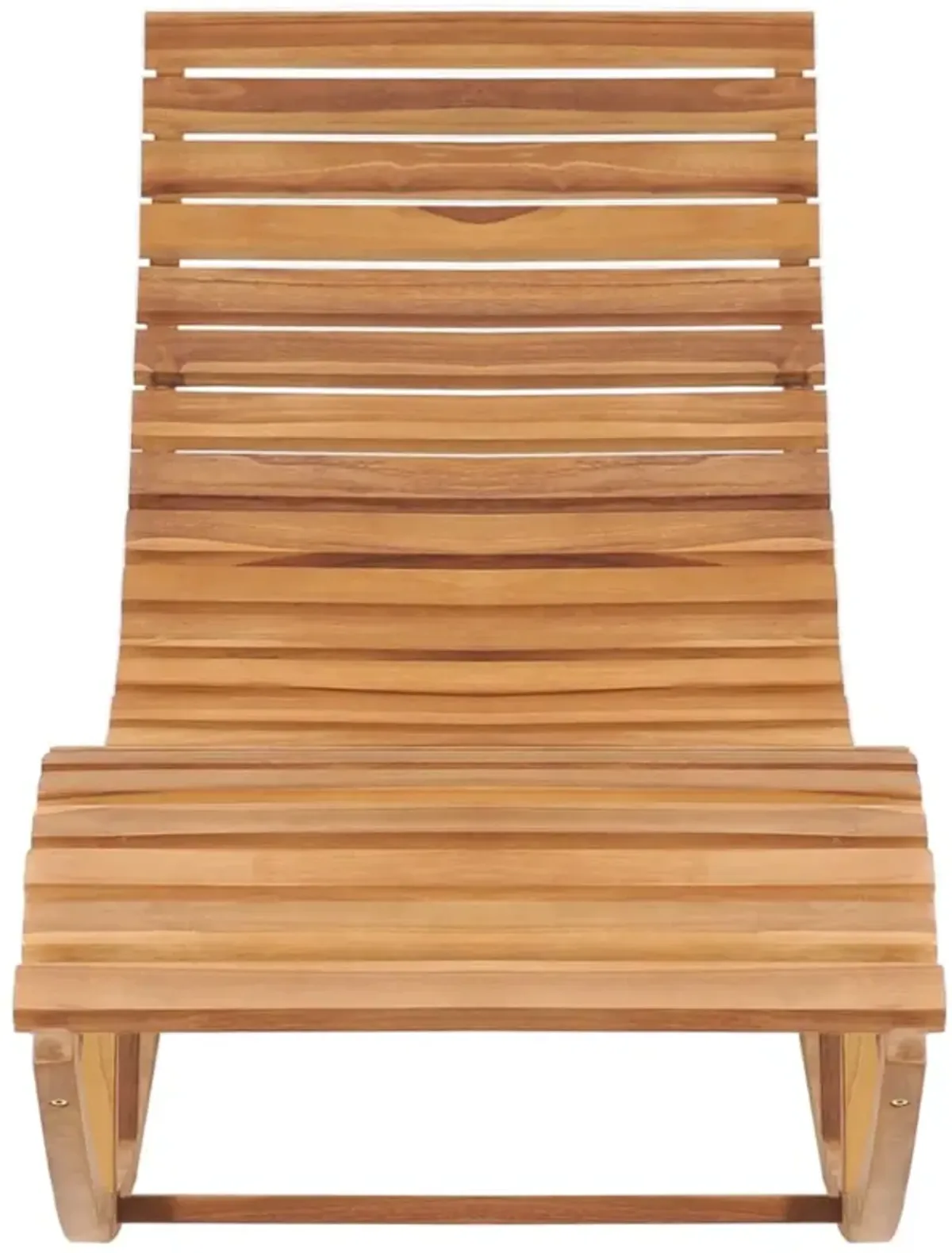 vidaXL Rocking Sun Lounger with Cushion Solid Teak Wood