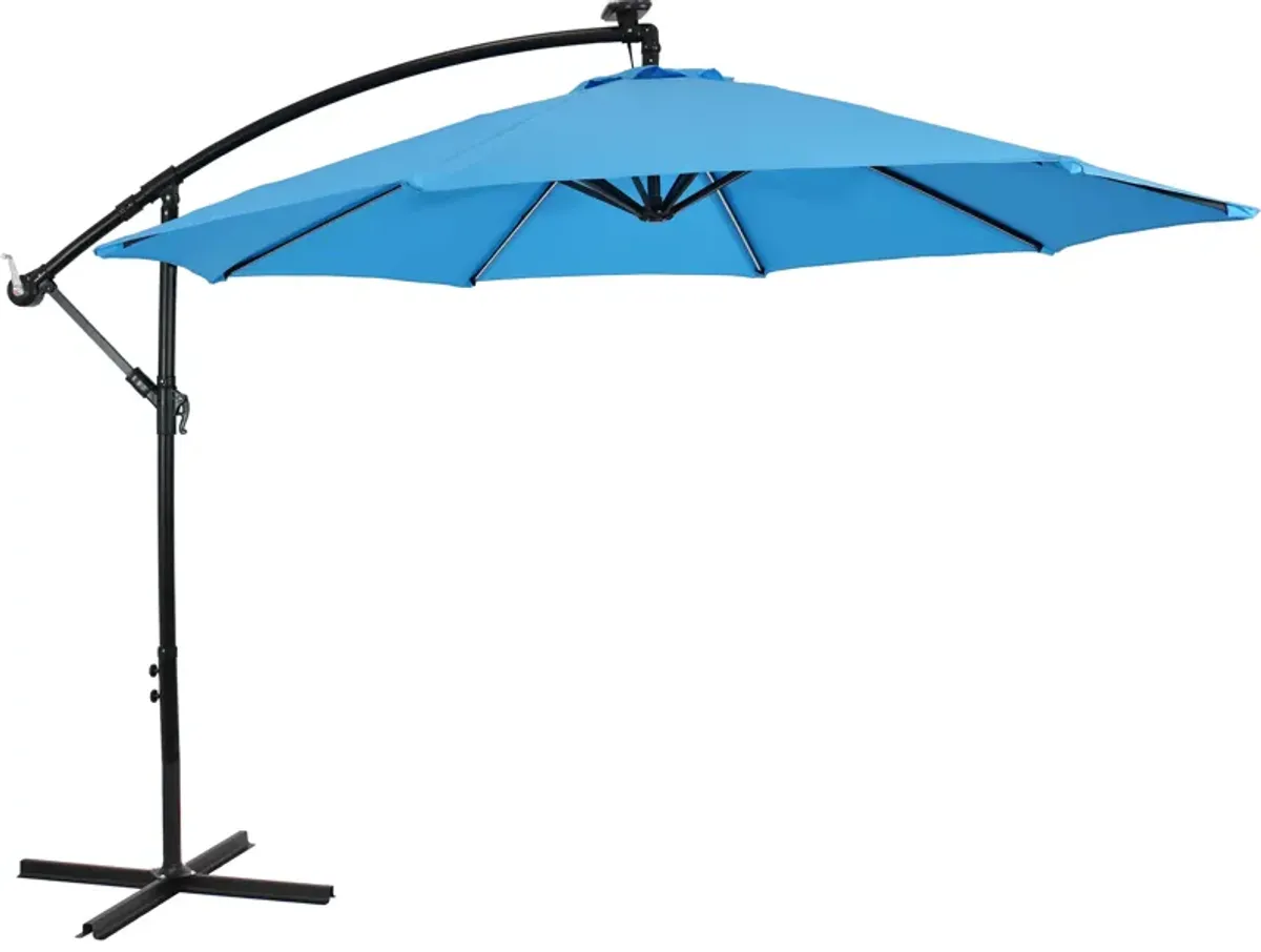 Sunnydaze 9.5 ft Solar Cantilever Offset Patio Umbrella