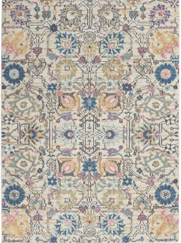 Passion PSN01 Ivory/Multicolor 5' x Round Rug