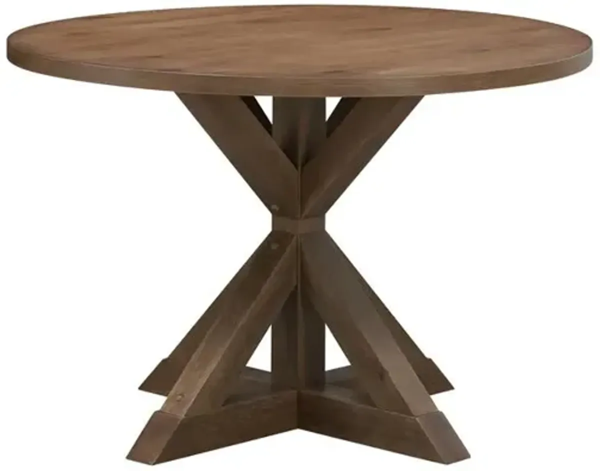 Carolina Living Diana Trestle Base Dining Table - Vintage Honey