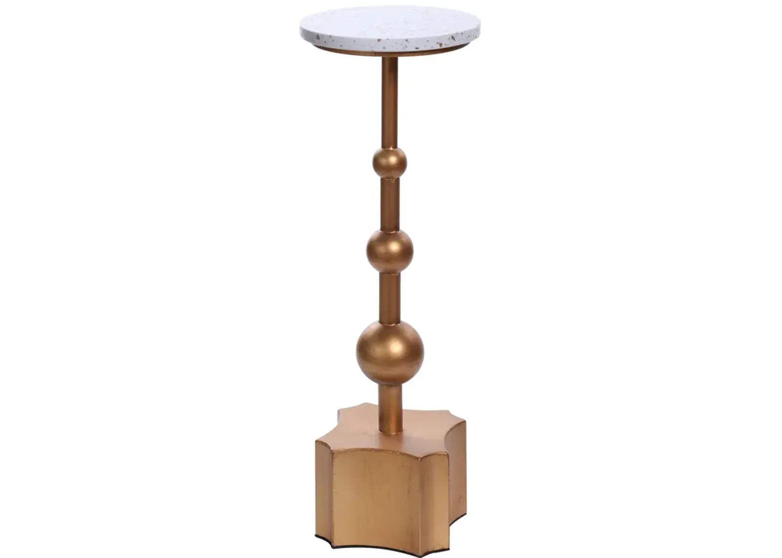 Metal & Stone Accent Table