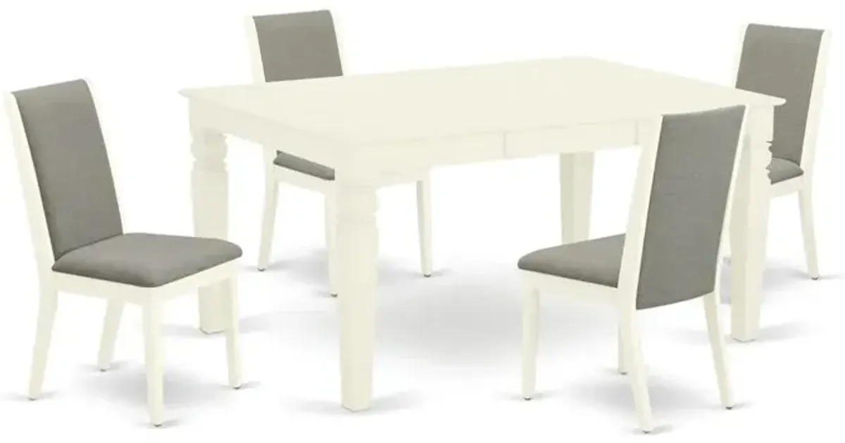 Dining Room Set Linen White, WELA5-WHI-06