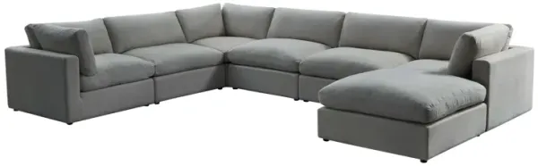 Rustic Manor Alissa Linen Modular U-Sofa Chaise Sectional