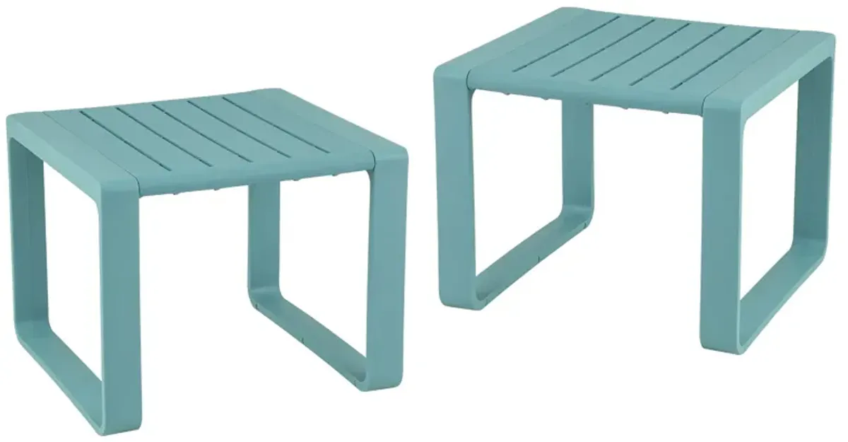 Set of 2 Outdoor Side Tables – Classic Adirondack Style, All-Weather Build