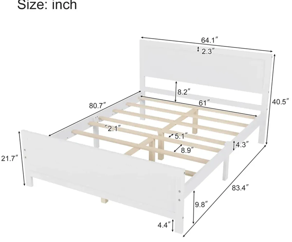 Merax Wood Platform Bed Frame with Headboard