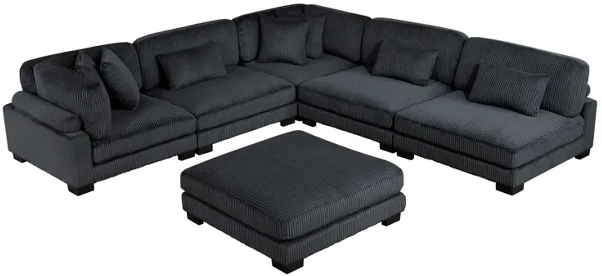 Traverse 5-Piece Left Arm Sectional with Ottoman