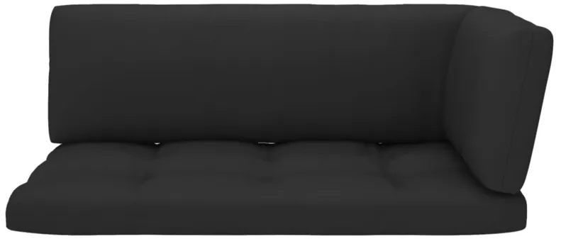 vidaXL Pallet Sofa Cushions 3 pcs Black