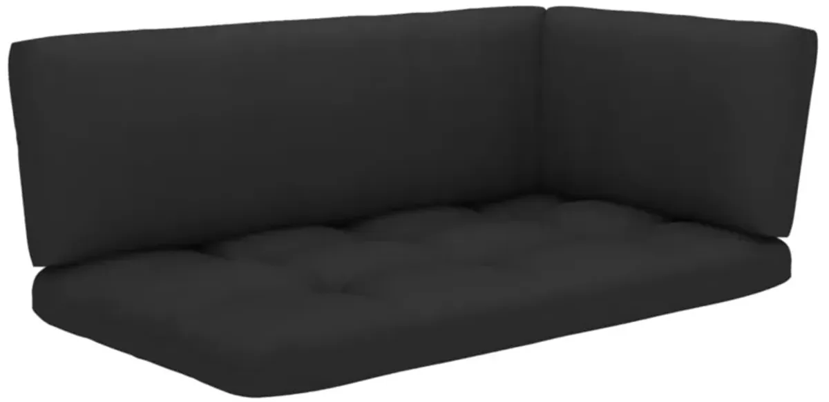 vidaXL Pallet Sofa Cushions 3 pcs Black