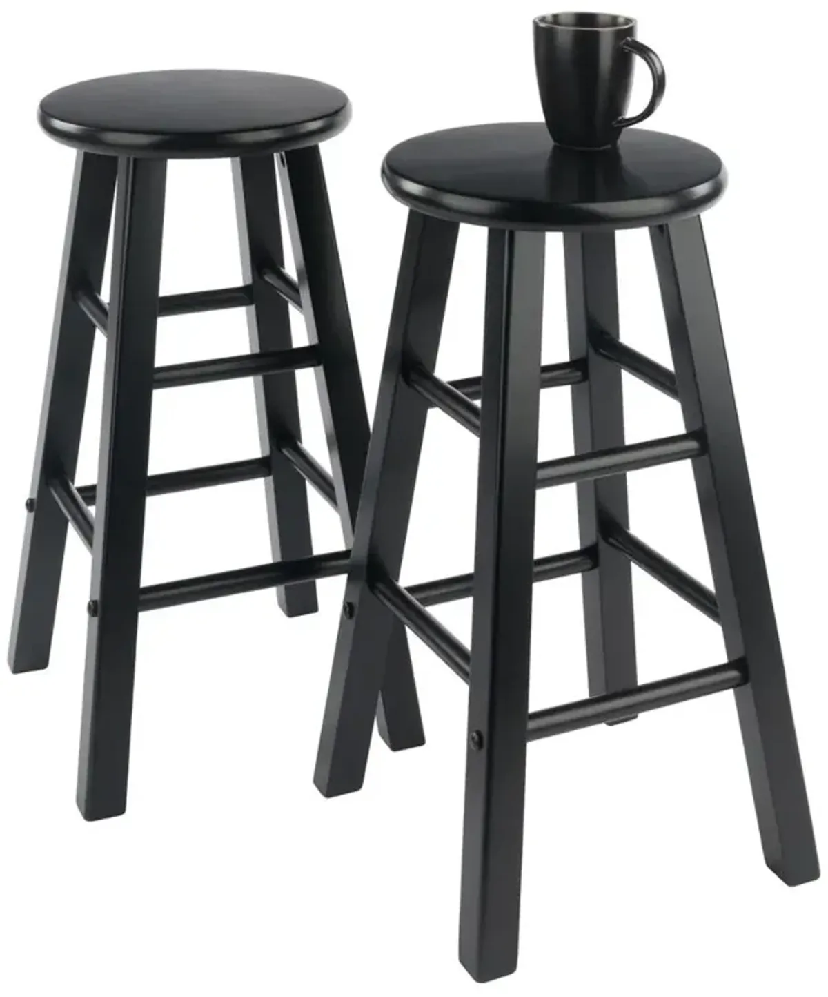 Element Counter Stools, 2-Pc Set, Black