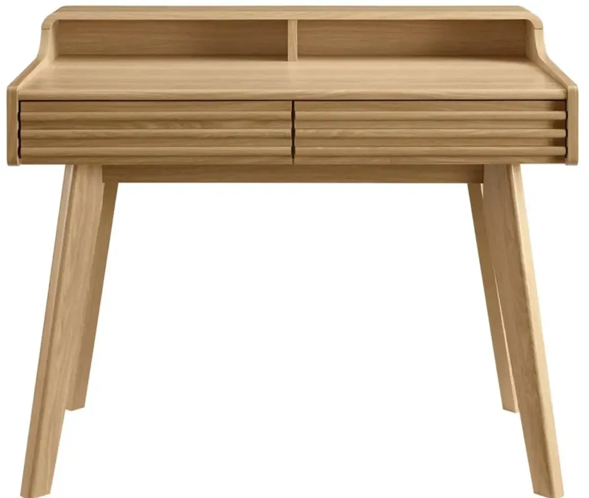 Modway Render Mid-Century Modern Office, Writing Desk, Oak