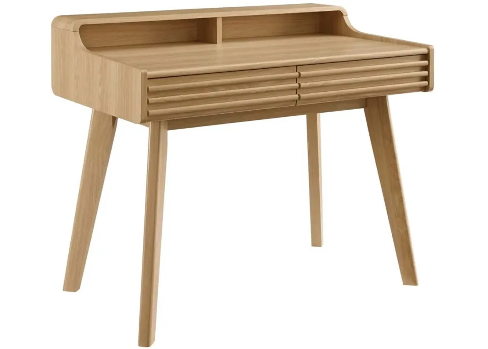 Modway Render Mid-Century Modern Office, Writing Desk, Oak