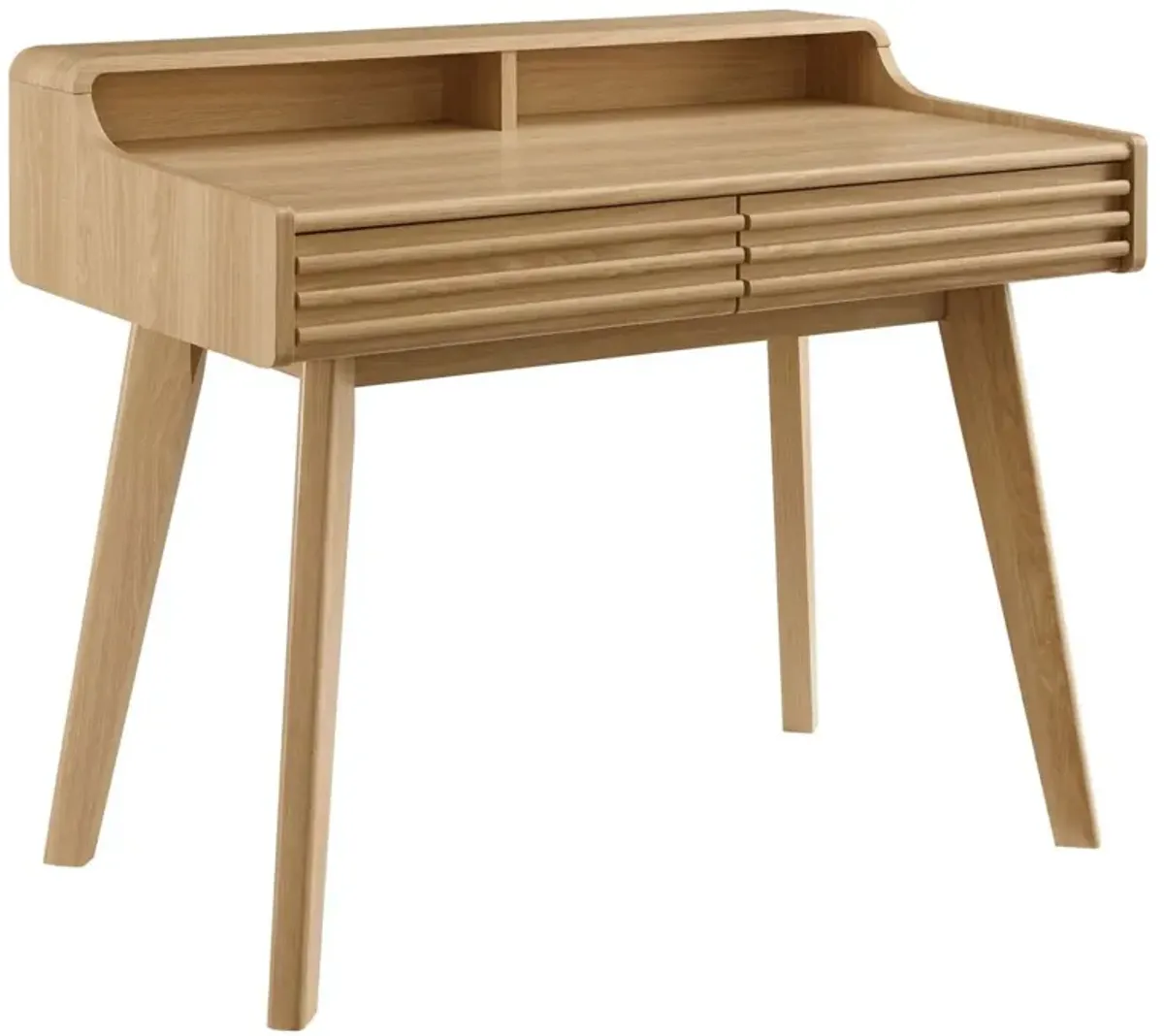 Modway Render Mid-Century Modern Office, Writing Desk, Oak