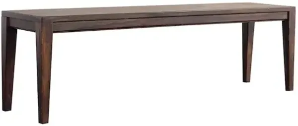 Porter Designs Fall River Solid Sheesham Wood Dining Bench, Gray