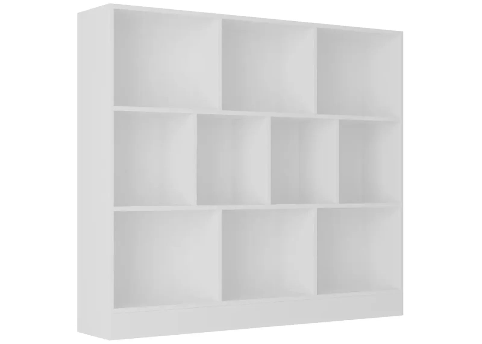 47.2 in. W x 40.9 in. H White Wooden 10-Shelf Freestanding Standard Bookcase Display Bookshelf With Cubes