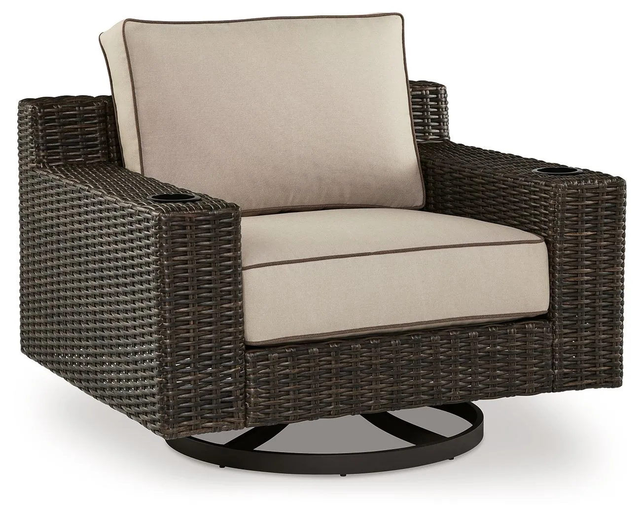 Coastline Bay Outdoor Swivel Lounge with Cushion