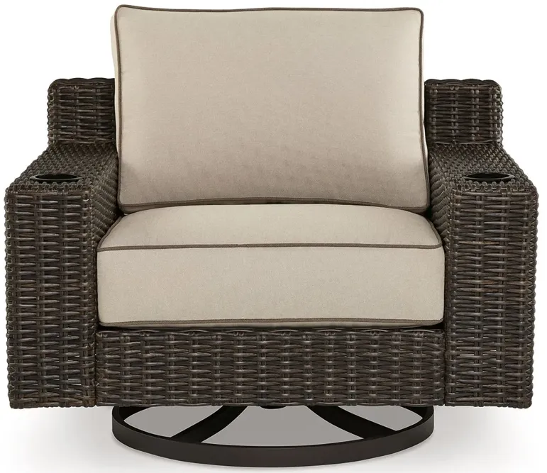 Coastline Bay Outdoor Swivel Lounge with Cushion