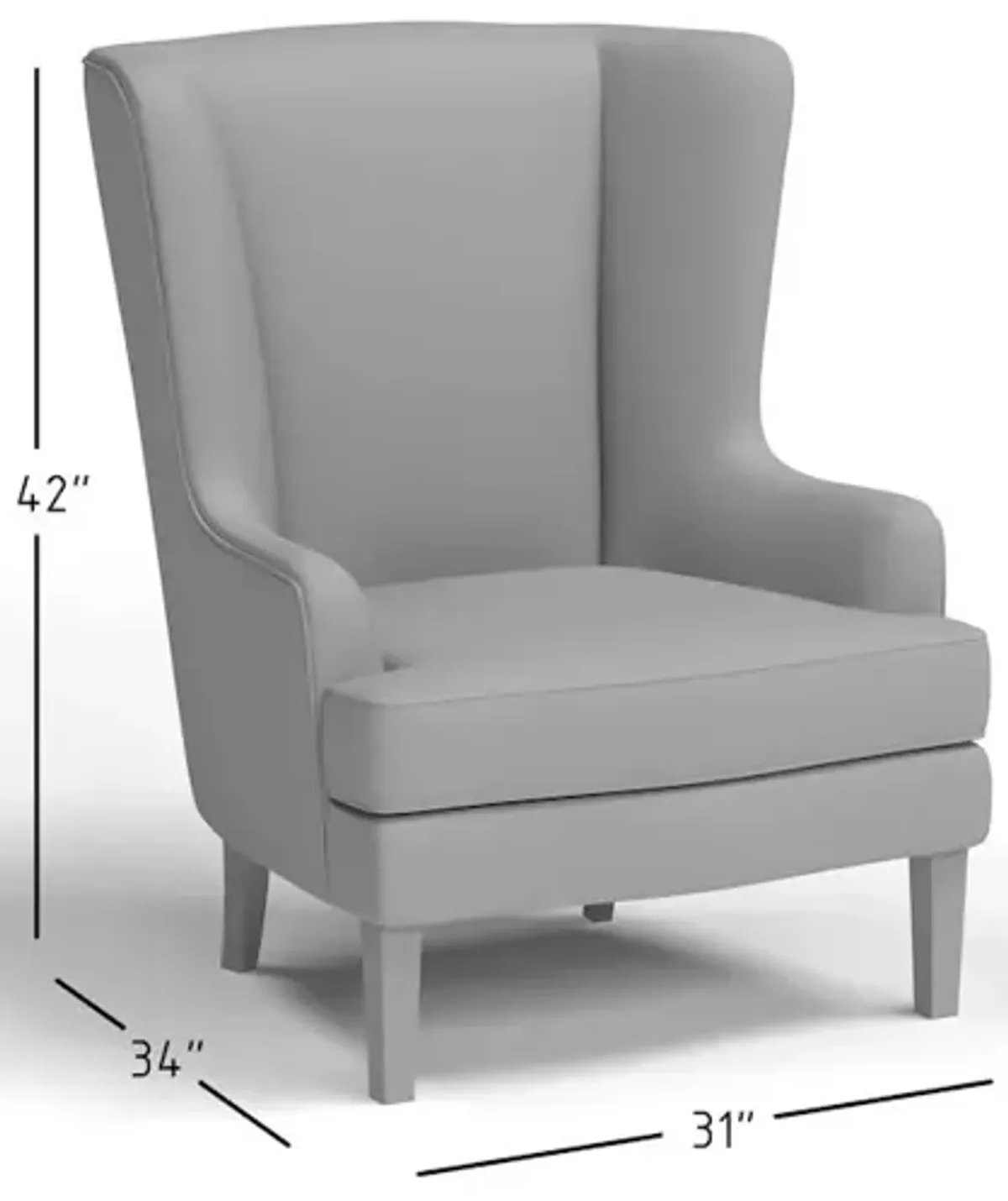 Jofran Lacroix Traditional Upholstered Wingback Accent Chair