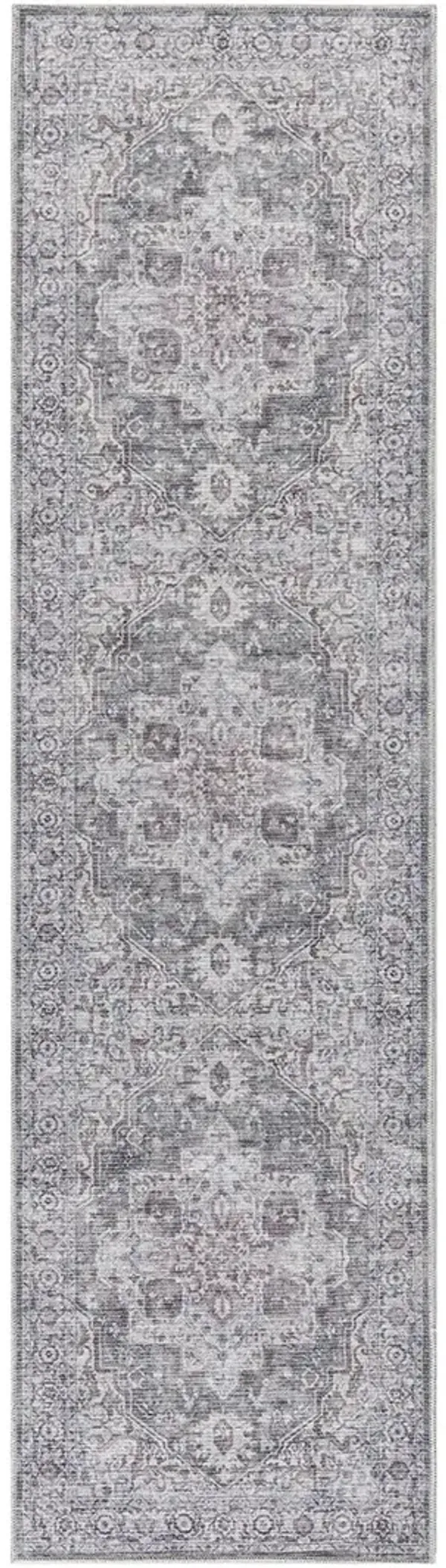 Machine Washable Series 1 SR101 Ivory/Gray 2'2" x 12' Rug