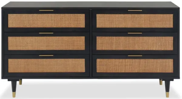 Sierra Cane 6-Drawer Dresser